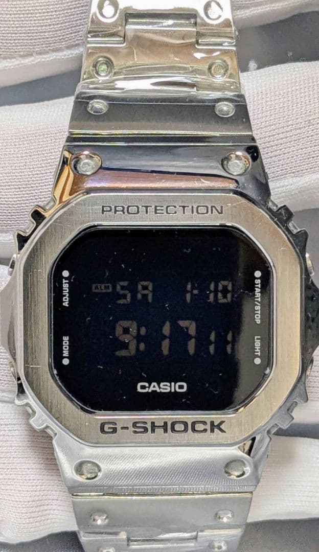 CASIO G-SHOCK GM5600フルメタルカスタム シルバー 付属品あり