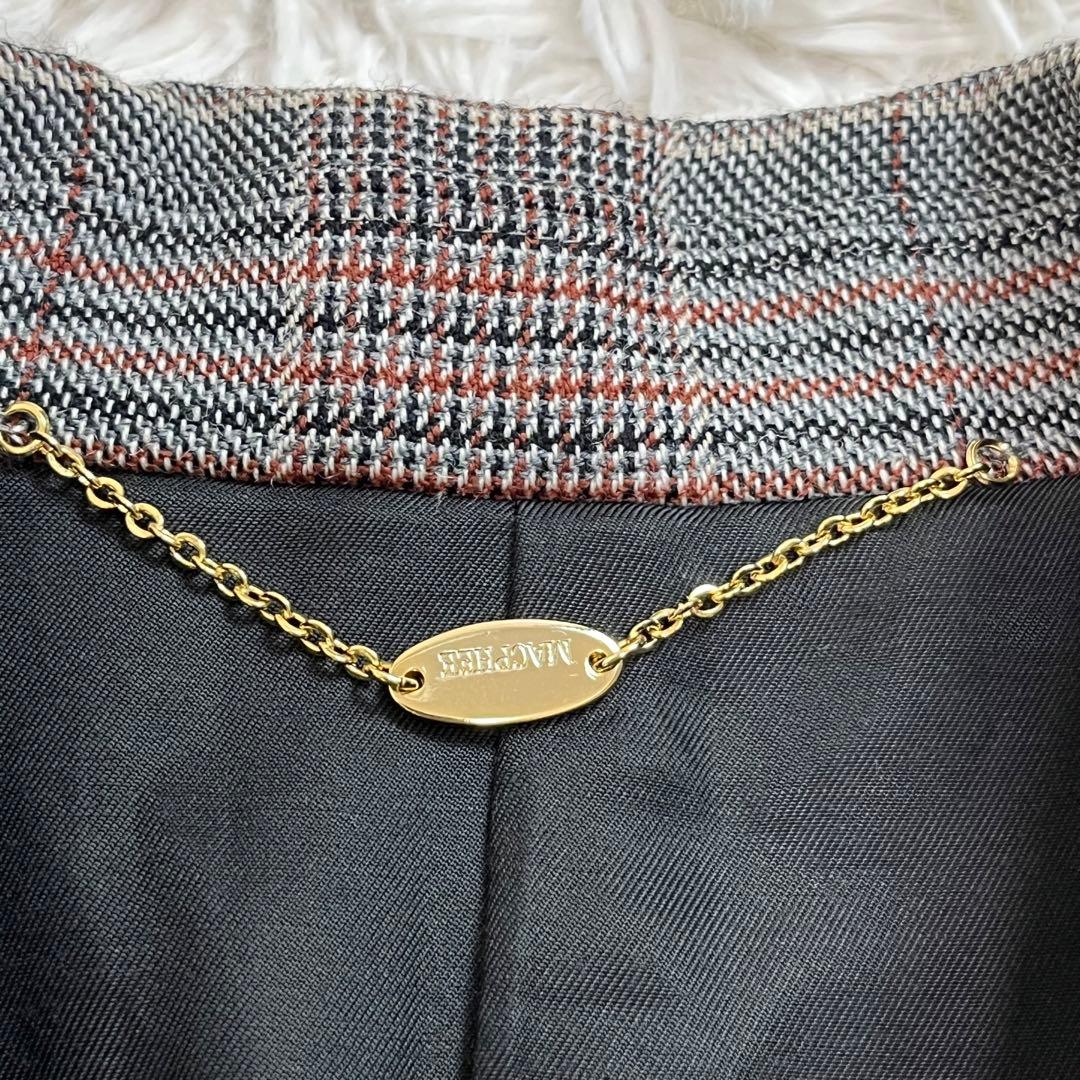 極美品 MACPHEE ダブルブレスト テーラード ジャケット チェック