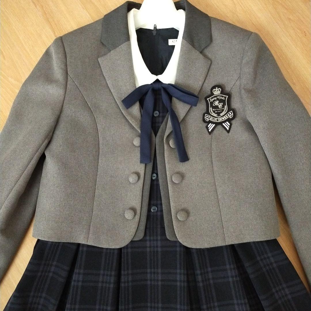 【美品】ショパン　卒服　卒業式　160　フォーマルワンピース　グレーチェック