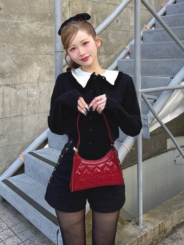 ダーリッチ ハイウエストレースアップショートパンツ 試着のみ