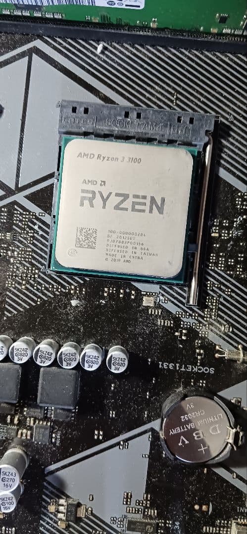 B450 マザーボード Ryzen 3 3100 CPU　メモリ 動作確認済み