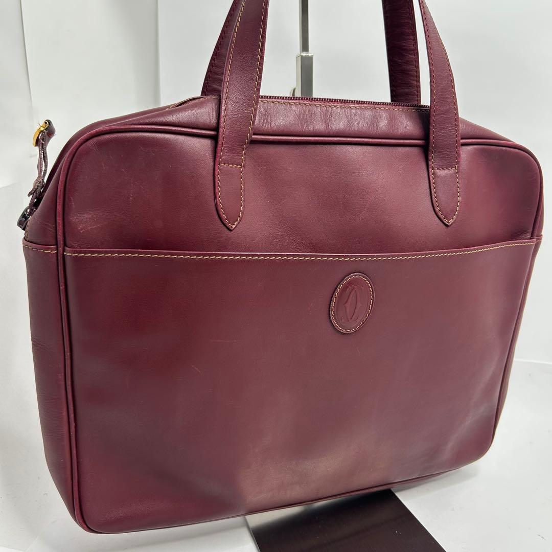 【良品✨️】カルティエ ブリーフケース マストライン A4収納 PC収納可