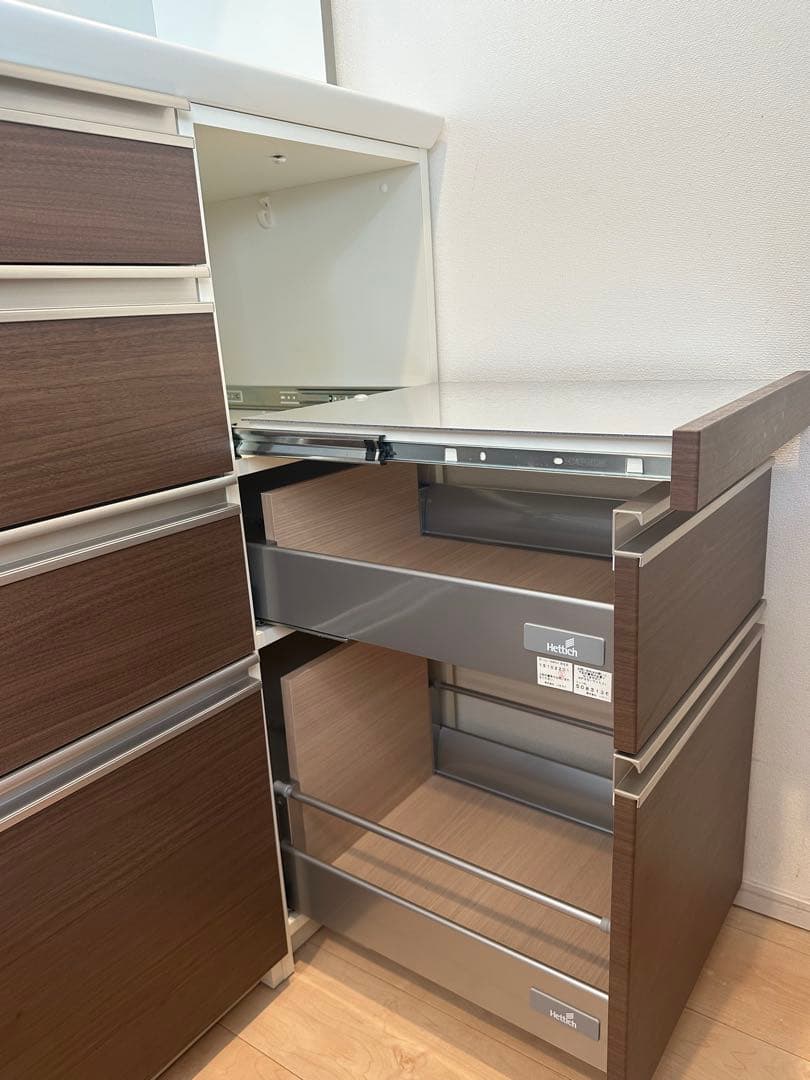 PURIN★パモウナ　幅140　キッチンボード　キャビネット　食器棚