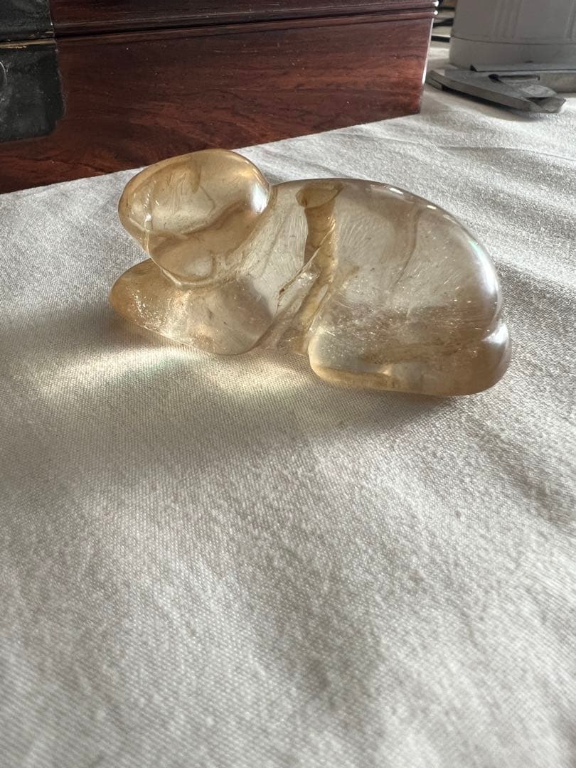 水晶　置物 人物？