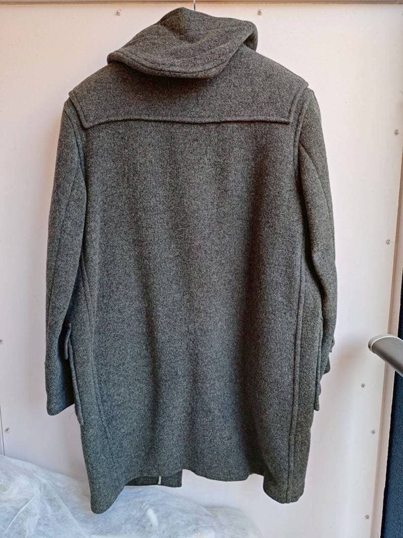グレー ダッフルコート フード付き