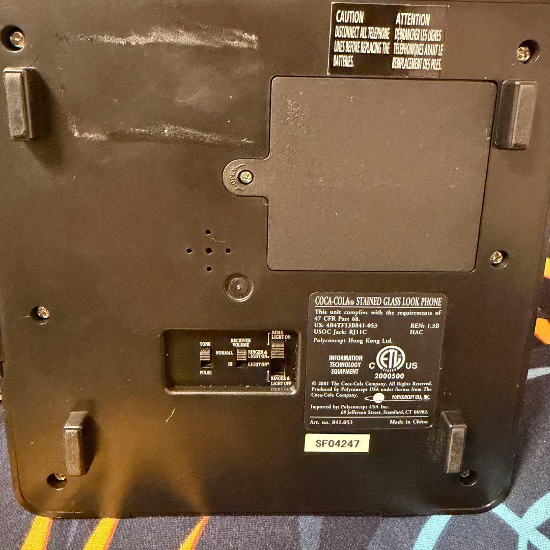 コカコーラ 電話機 ステンドグラス調 コーラ アメリカ アンティーク ビンテージ