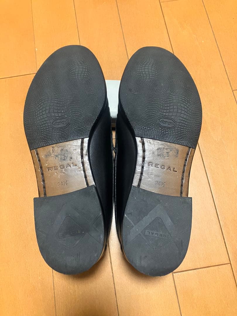 【美品】REGAL【24.5】 W83D ビットローファー レザー ブラック