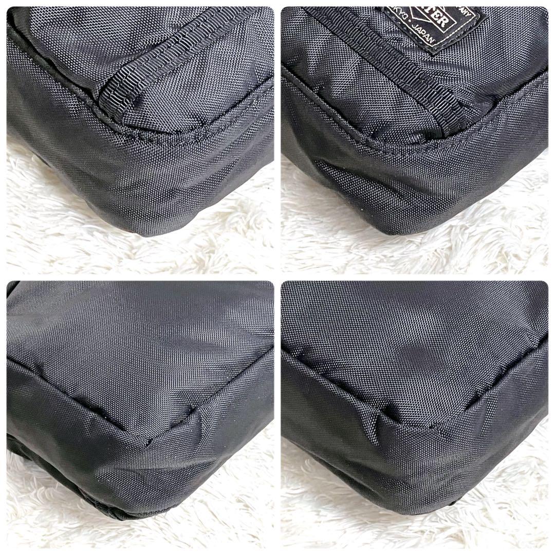 【美品】PORTER ポーター 吉田カバン フラッシュショルダーバック 2層　黒