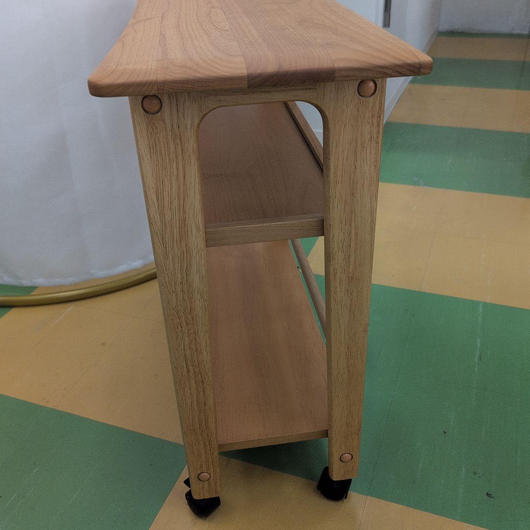 604 木製 3段キッチンワゴン キャスター付き