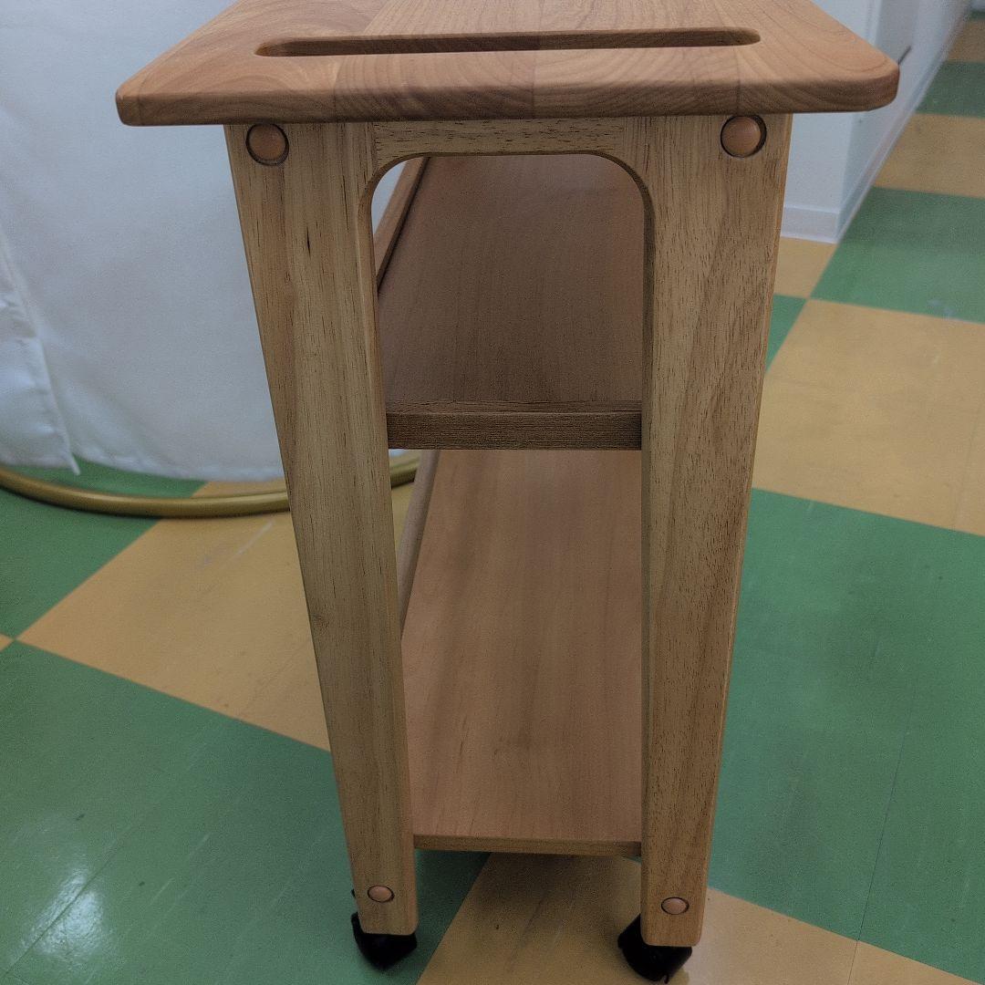 604 木製 3段キッチンワゴン キャスター付き