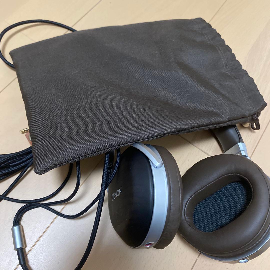 DENON デノン AH-D5200 ヘッドフォン&木製ヘッドホンスタンド
