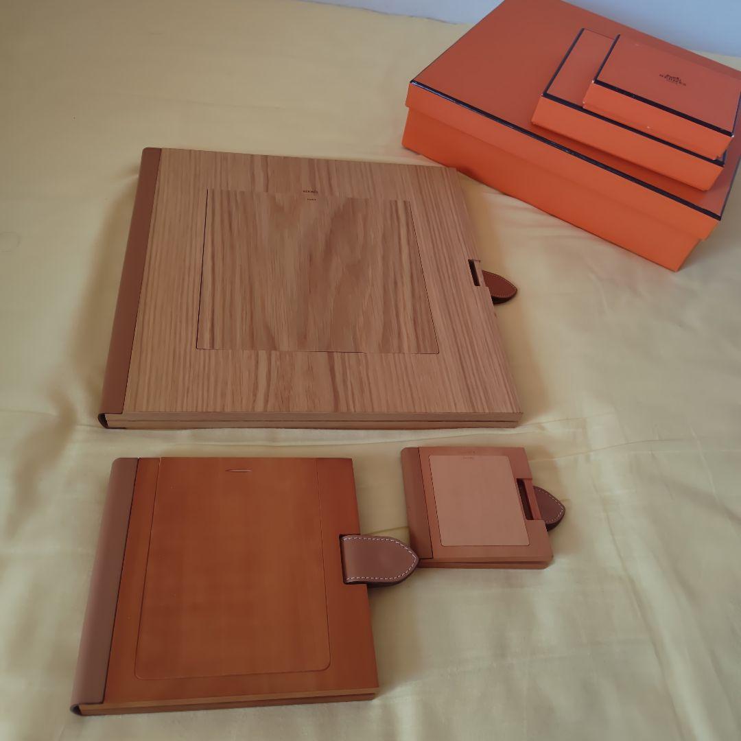 【レア・未使用】エルメス　ウッド　フォトフレーム TGM MM PM 3点セット