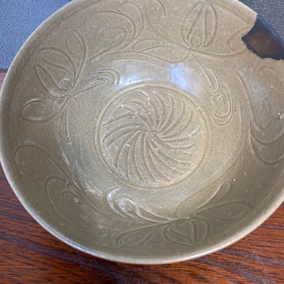 龍泉窯青磁刻花文碗 宋時代