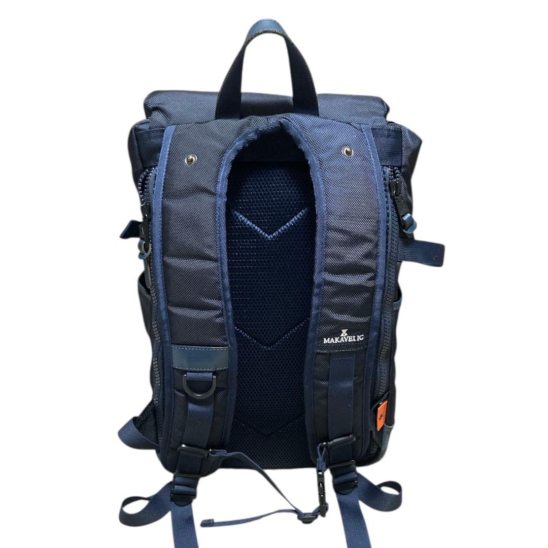 MAKAVELIC MONARCA リュック　ネイビー　スウェード　防水カバー