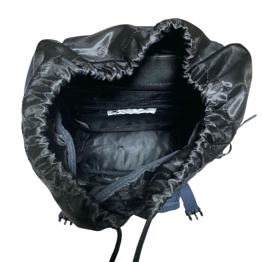 MAKAVELIC MONARCA リュック　ネイビー　スウェード　防水カバー