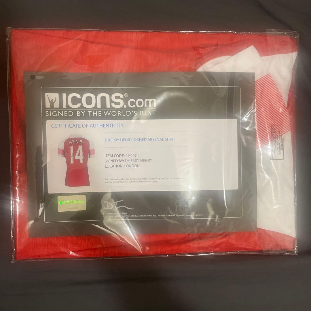 【証明書付き・直筆サイン入りユニフォーム】ティエリアンリ アーセナル