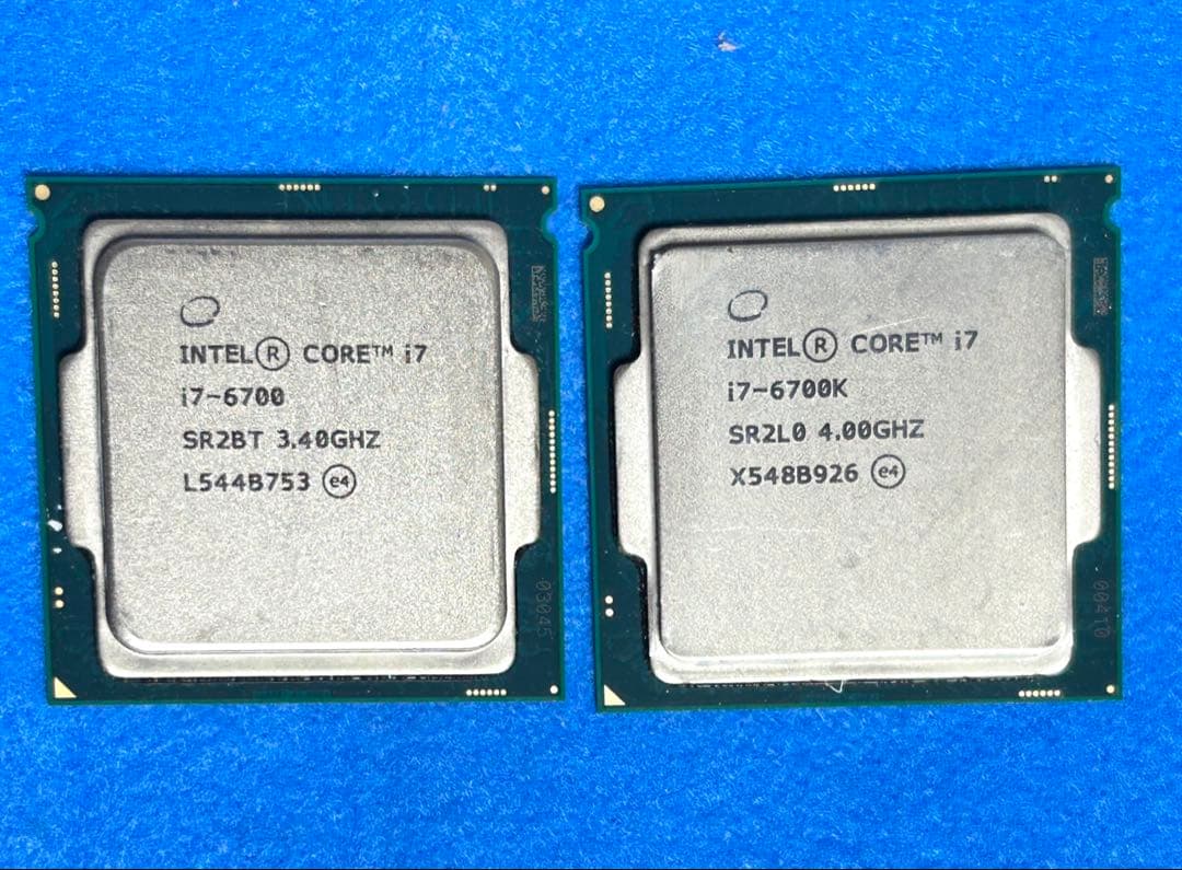 正常動作品 i7-6700 と i7-6700K 各１枚