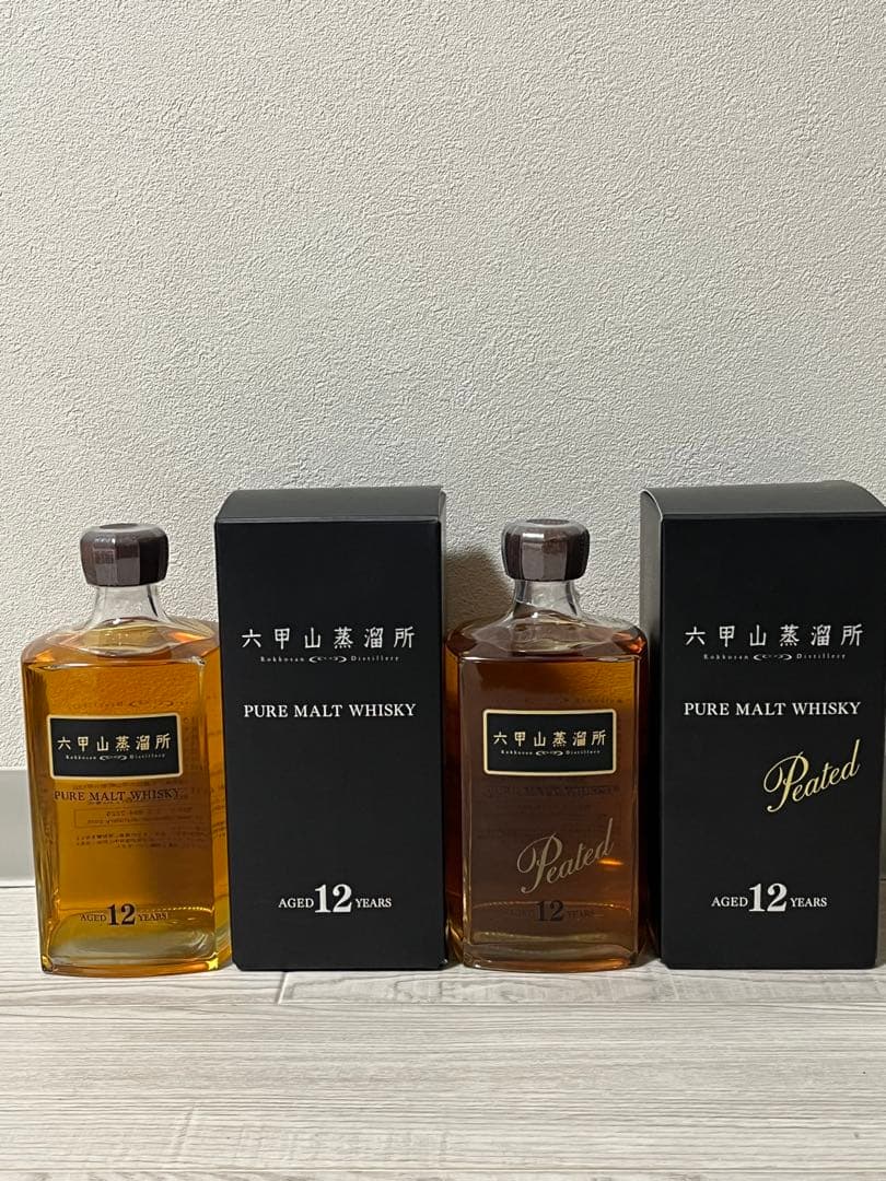 六甲山蒸留所 ピュアモルトウイスキー 12年　ピーテッド　12年　セット販売
