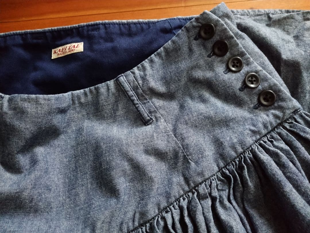 美品 00 キャピタル KAPITAL IDG シャンブレー アミッシュパンツ