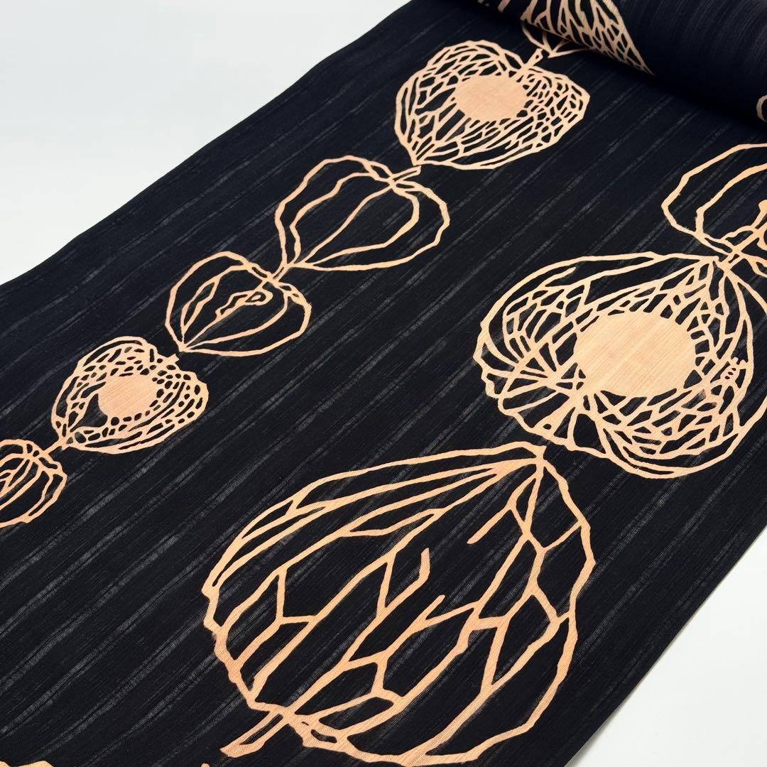 浴衣　夏着物　竺仙　ほおずき　かげろう地　注染　「宮下真理子作画」　6468