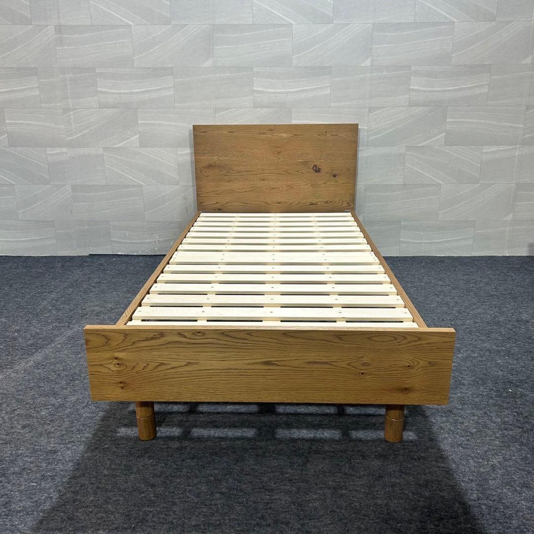 引取限定価格 unico ベッドフレーム シングル 天然木製 d3765