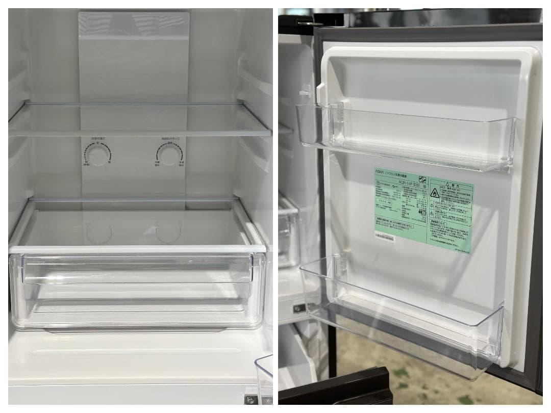 ■AQUA/アクア■2ドア冷蔵庫 AQR-14P 右開き 135L 2024年製