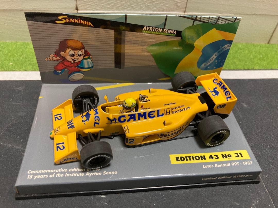 ミニチャンプス(キャメル仕様)‼️ロータスホンダ99T アイルトンセナ
