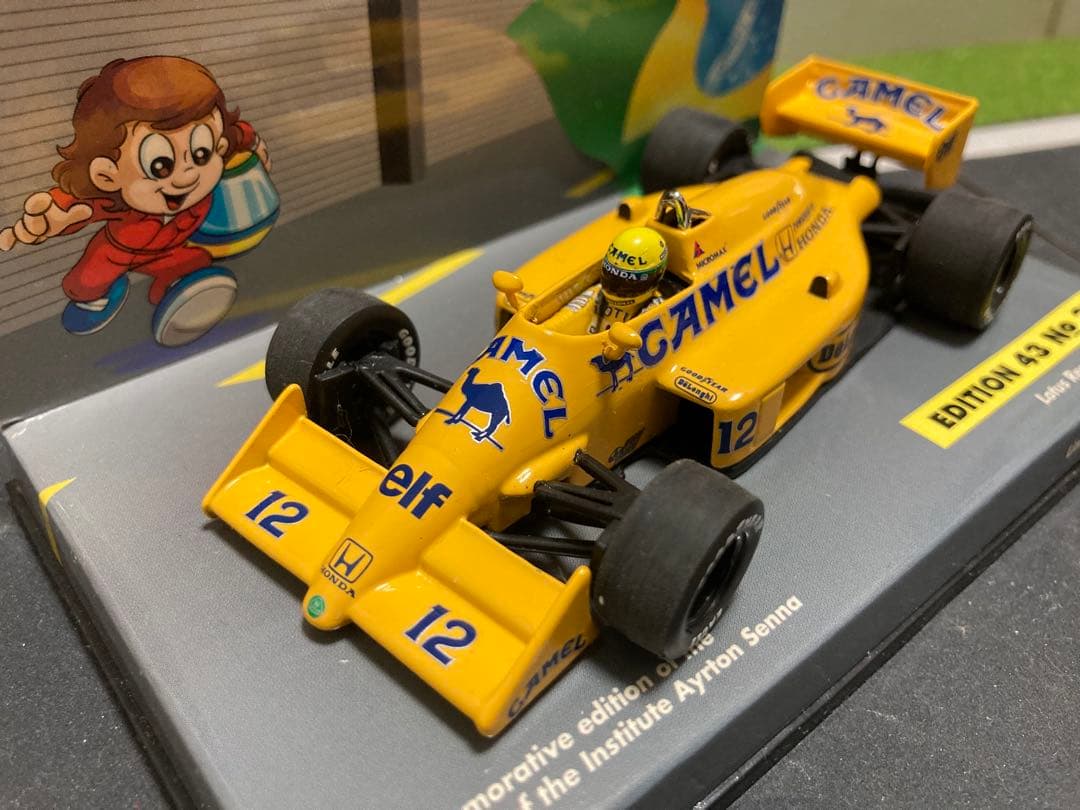ミニチャンプス(キャメル仕様)‼️ロータスホンダ99T アイルトンセナ