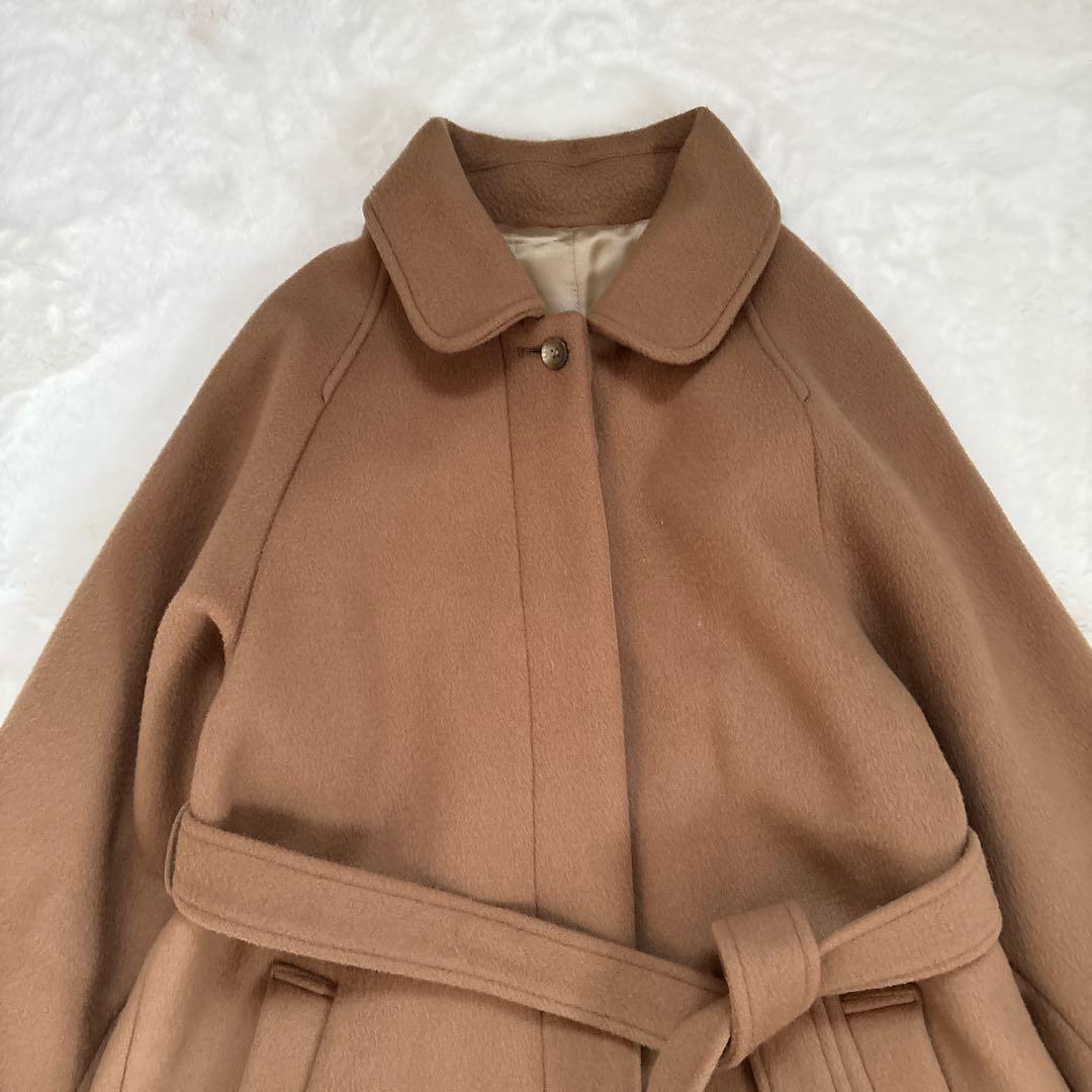 【希少】foufou フーフー ウール ステンカラーコート キャメル ベルト付き