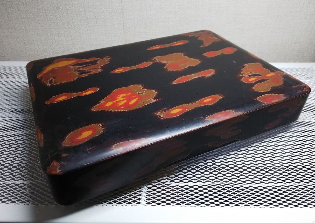 【紫檀】赤間関住 盛信作の硯　硯箱