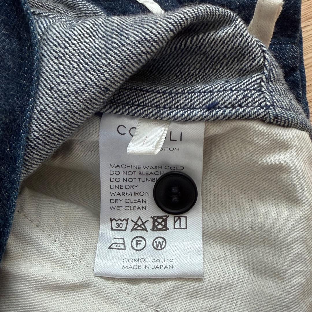 COMOLI コモリ U03-03012 デニムオーバーパンツ 1 インディゴ