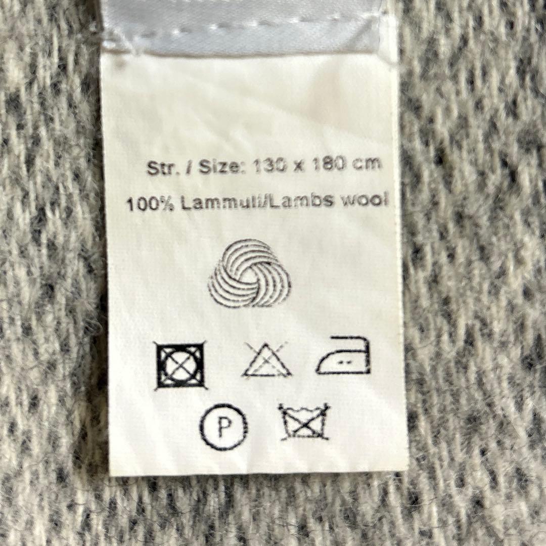 【美品】KLIPPAN クリッパン ウールブランケット　グレー