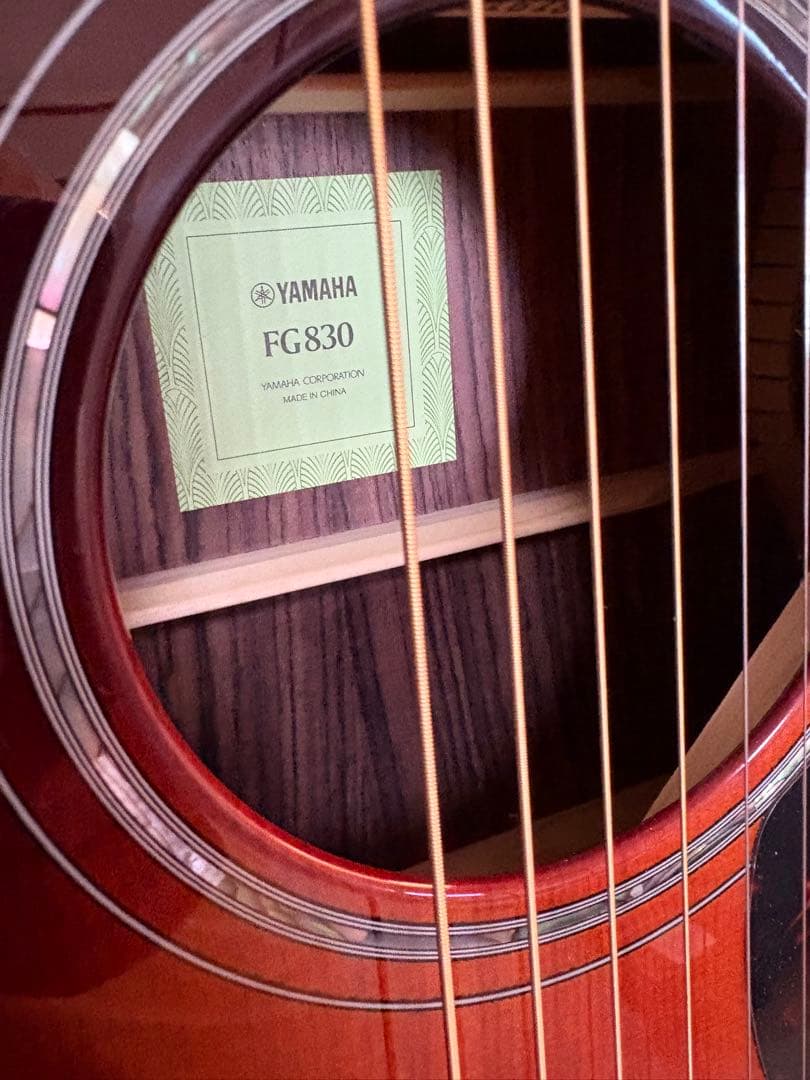 【美品】未使用YAMAHA FG830 アコースティックギター ギターケース付き