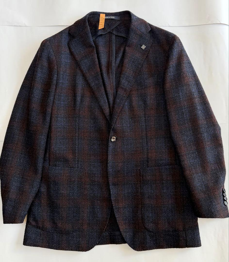 【美品】TAGLIATORE チェック柄ジャケット 46(M相当) イタリア製
