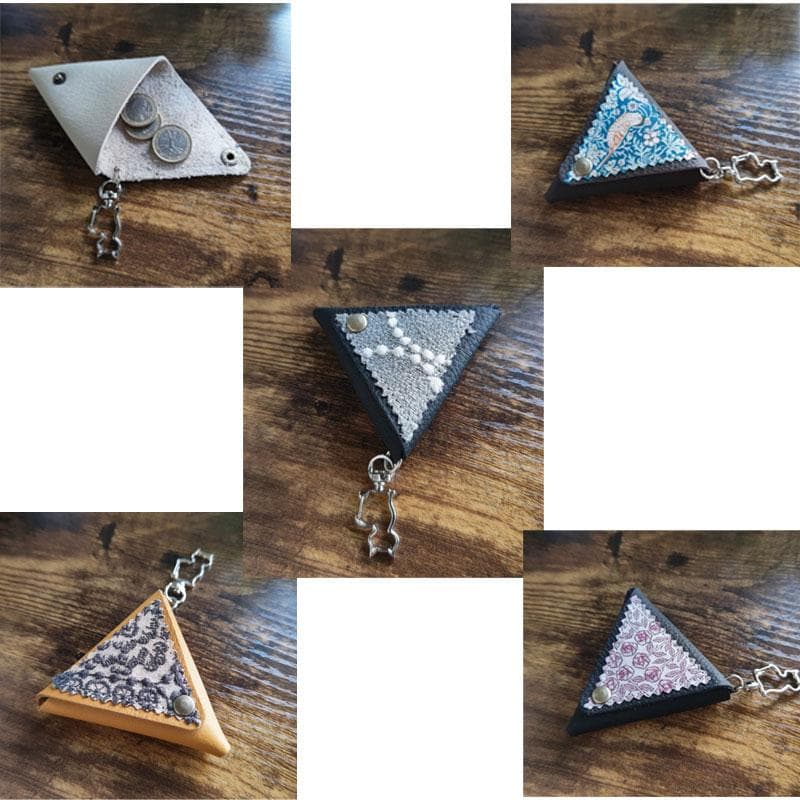 【オーダー様】ミナペルホネン/ファブリック　カケラ/三角キーケース