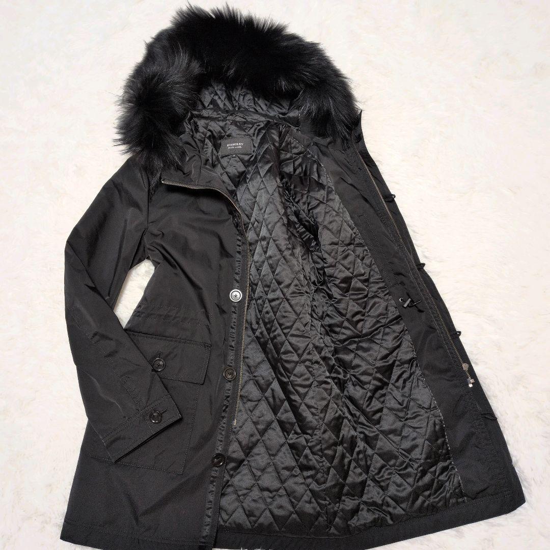 【極美品】バーバリーブラックレーベル☆ファー　フード　モッズコート　キルティング