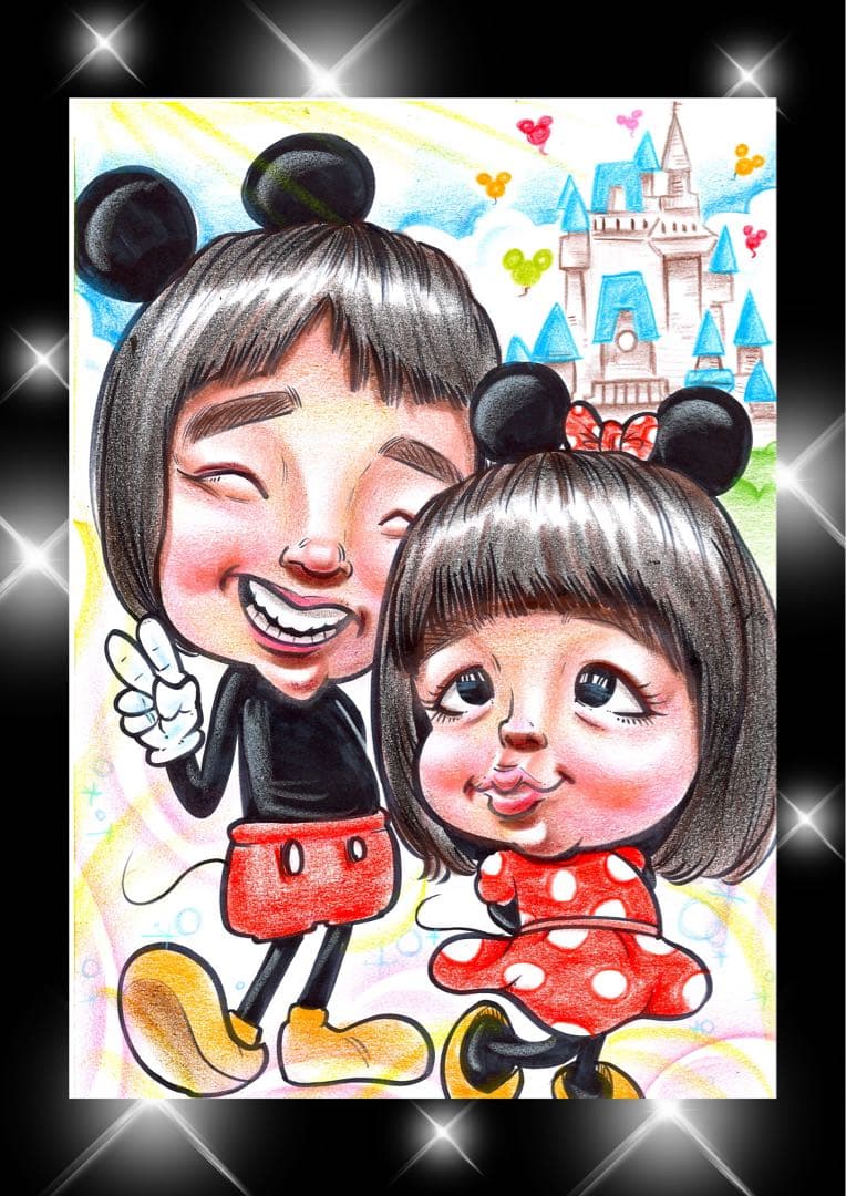 世界で1枚のオーダーメイド似顔絵★ハイクオリティver★誕生日★