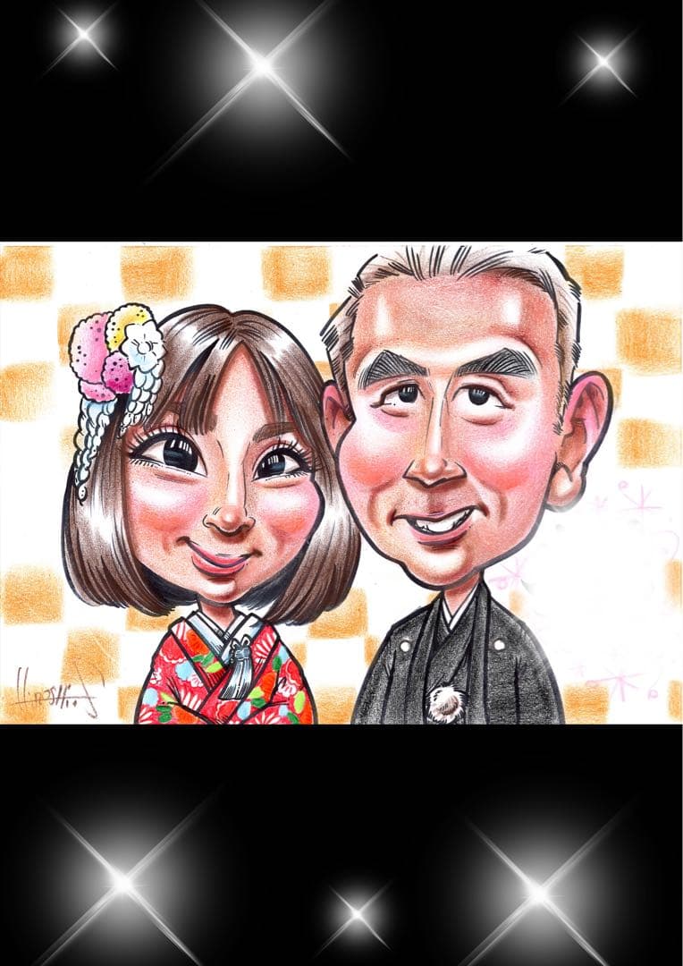 世界で1枚のオーダーメイド似顔絵★ハイクオリティver★誕生日★