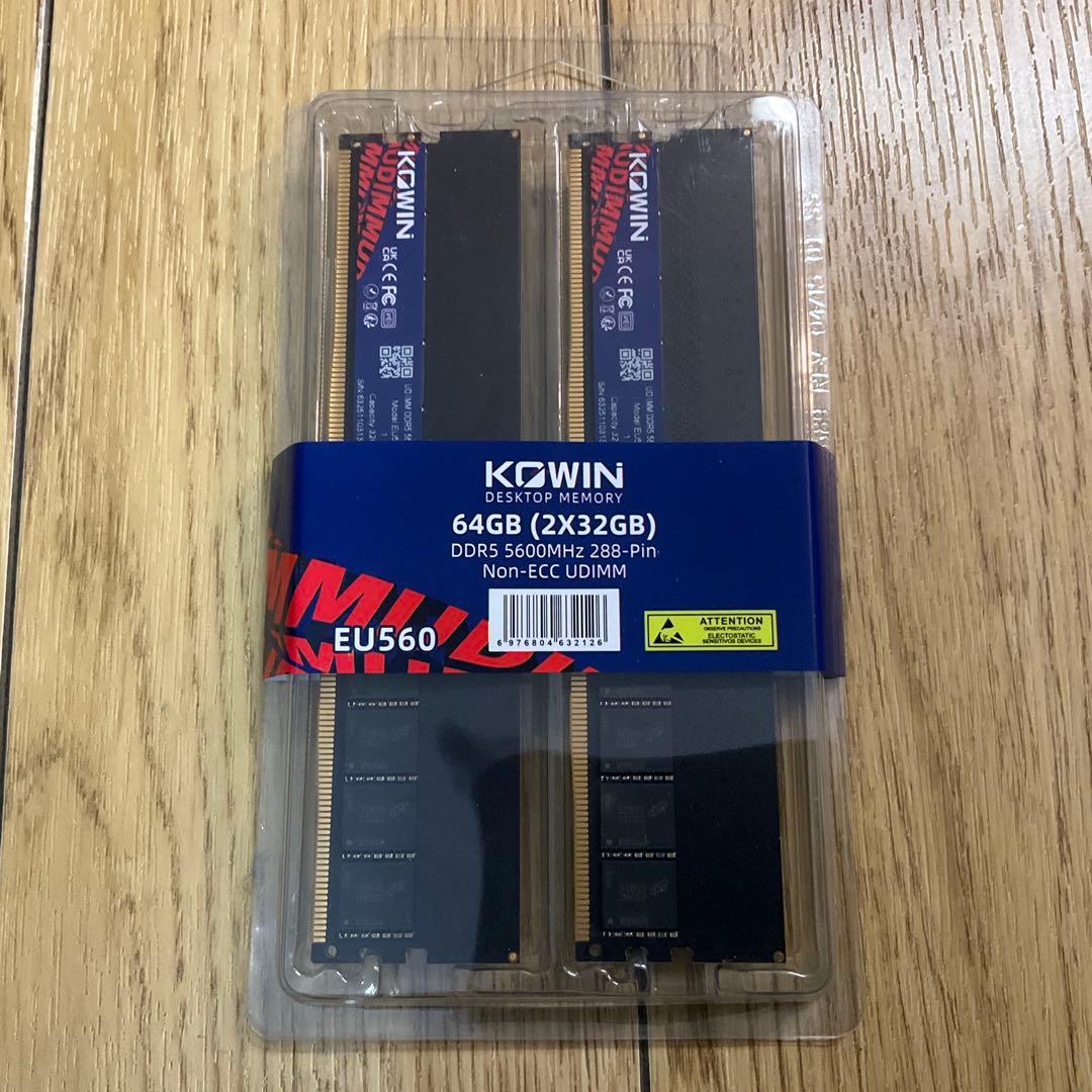 KOWIN DDR5 メモリ64GB(32GBx2) 5600mhz
