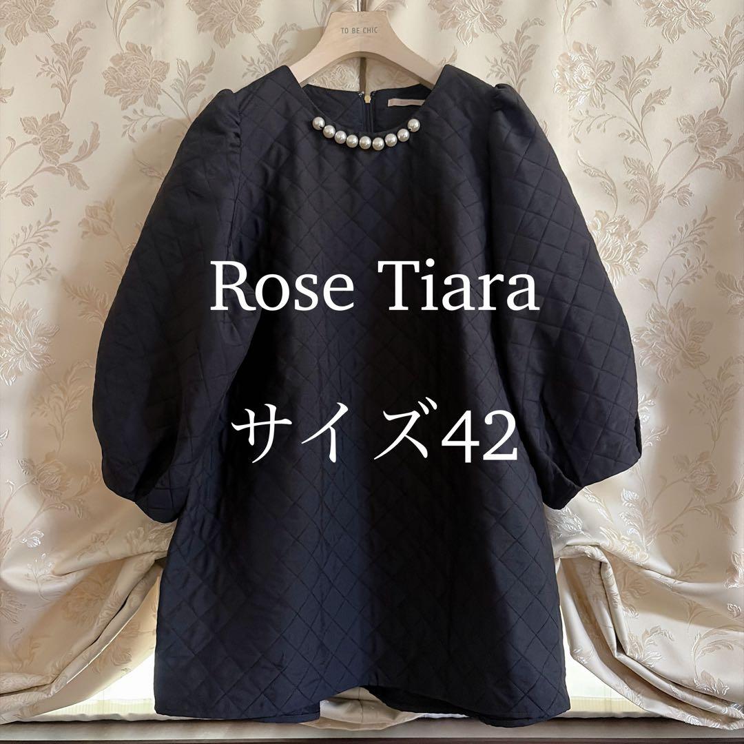 美品 大きいサイズ ローズティアラ パール ふんわり チュニック