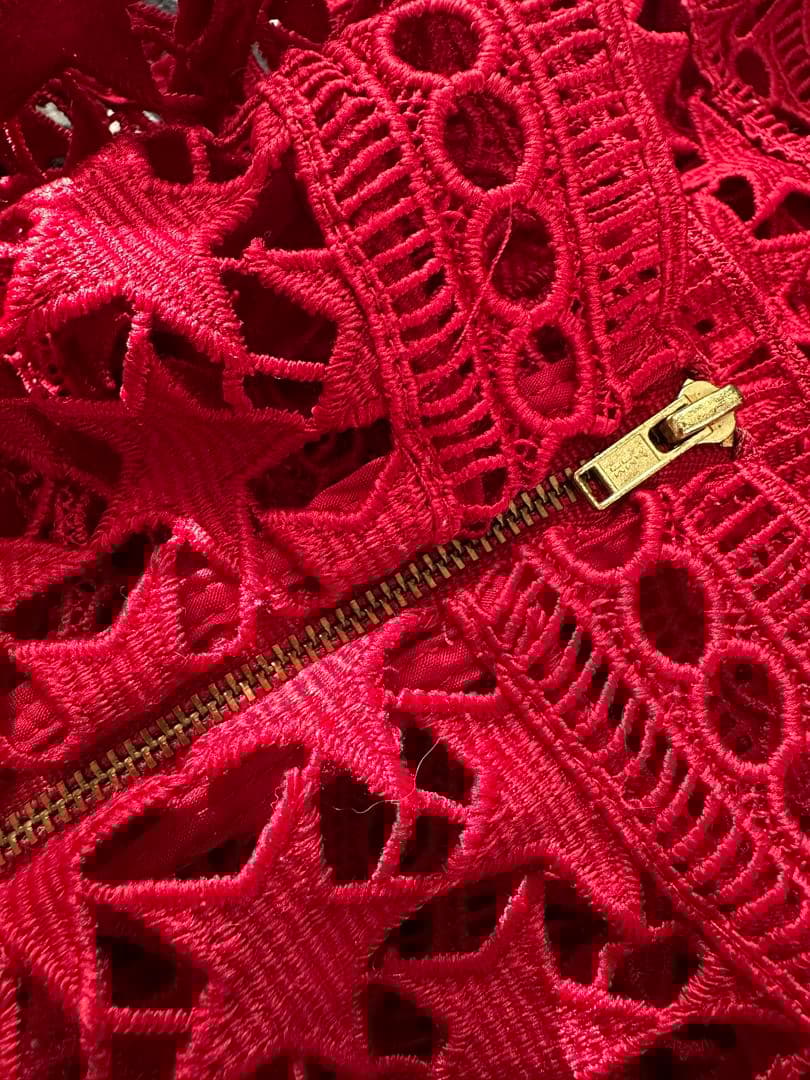 self-portrait レッド ミニワンピース UK10