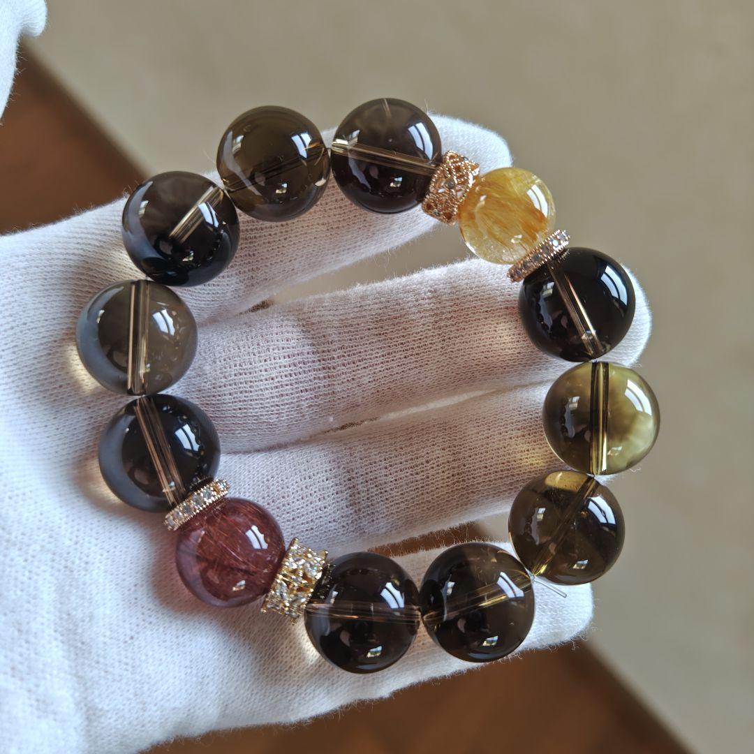 専用です♡非加熱ナチュラルスモーキーシトリン　極上レッドルチル極上ゴールドルチル