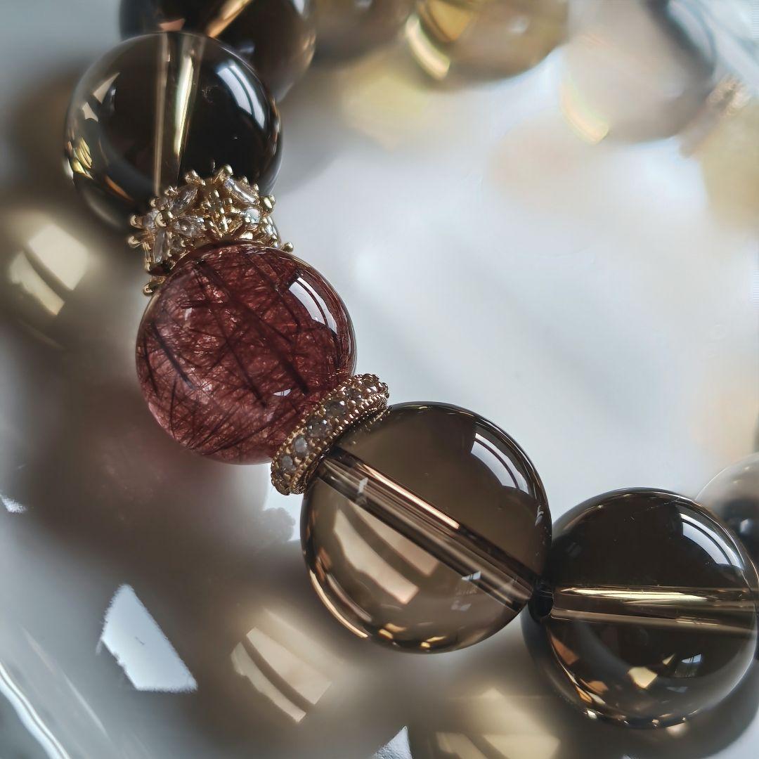 専用です♡非加熱ナチュラルスモーキーシトリン　極上レッドルチル極上ゴールドルチル