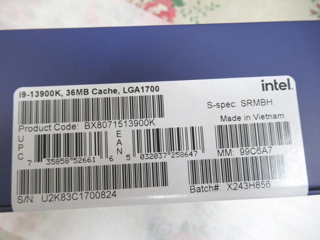 新品未使用　Core i9-13900K BOX BX8071513900K