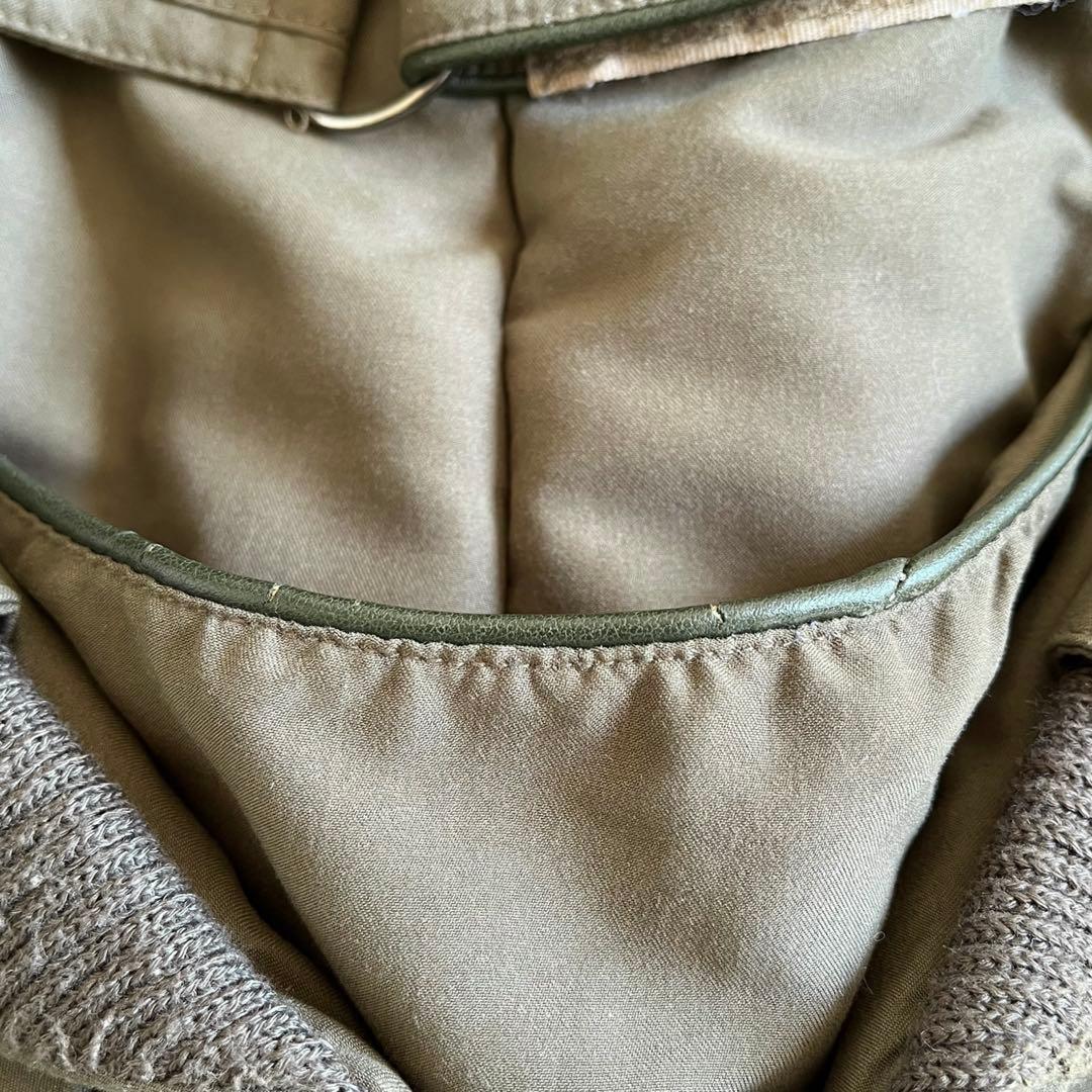 00s y2k デカフード グランジ リブ ミリタリー コート 中綿 ギミック