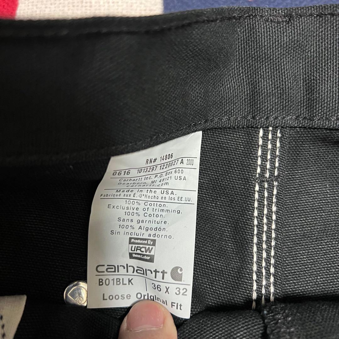 USA製carhartt デッドストック黒カーハート ダブルニーペインターパンツ