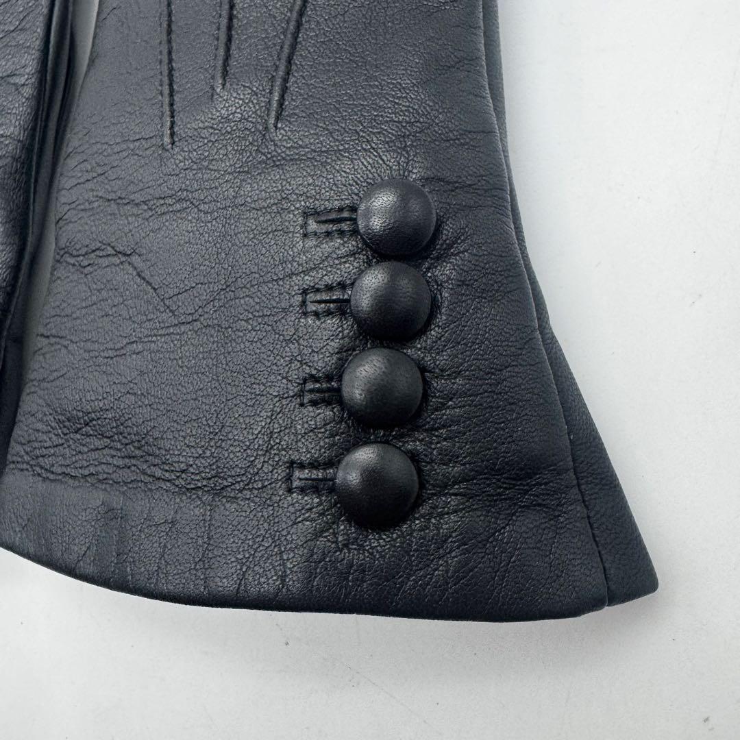 DENTS デンツ レザーグローブ 手袋 シルク ブラック系 防寒具 レディース