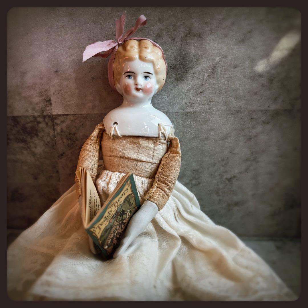 アンティーク　 ブロンド　チャイナヘッドドール ビスクドール