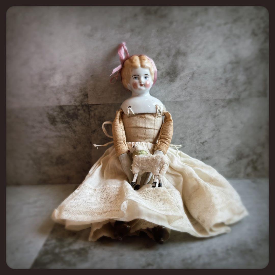 アンティーク　 ブロンド　チャイナヘッドドール ビスクドール