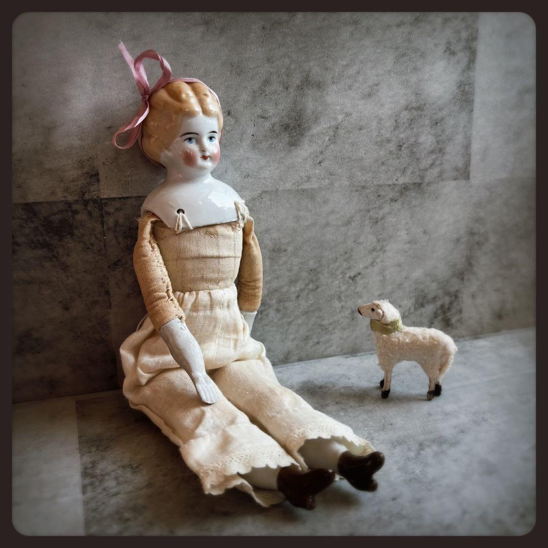 アンティーク　 ブロンド　チャイナヘッドドール ビスクドール